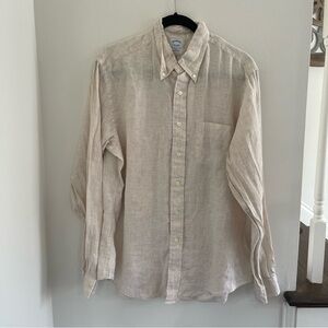 Brooks Brother 100% Irish Linen button down large